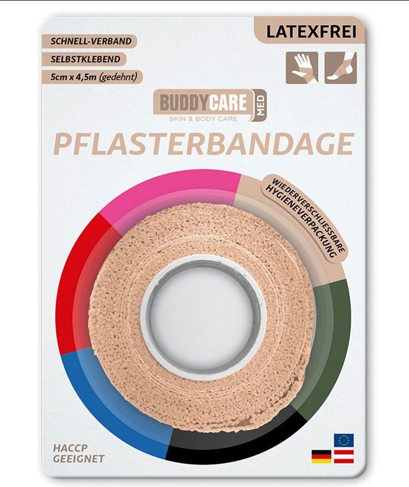 Pflasterbandage latexfrei Buddycare MED haut 1 St Bandage(s)