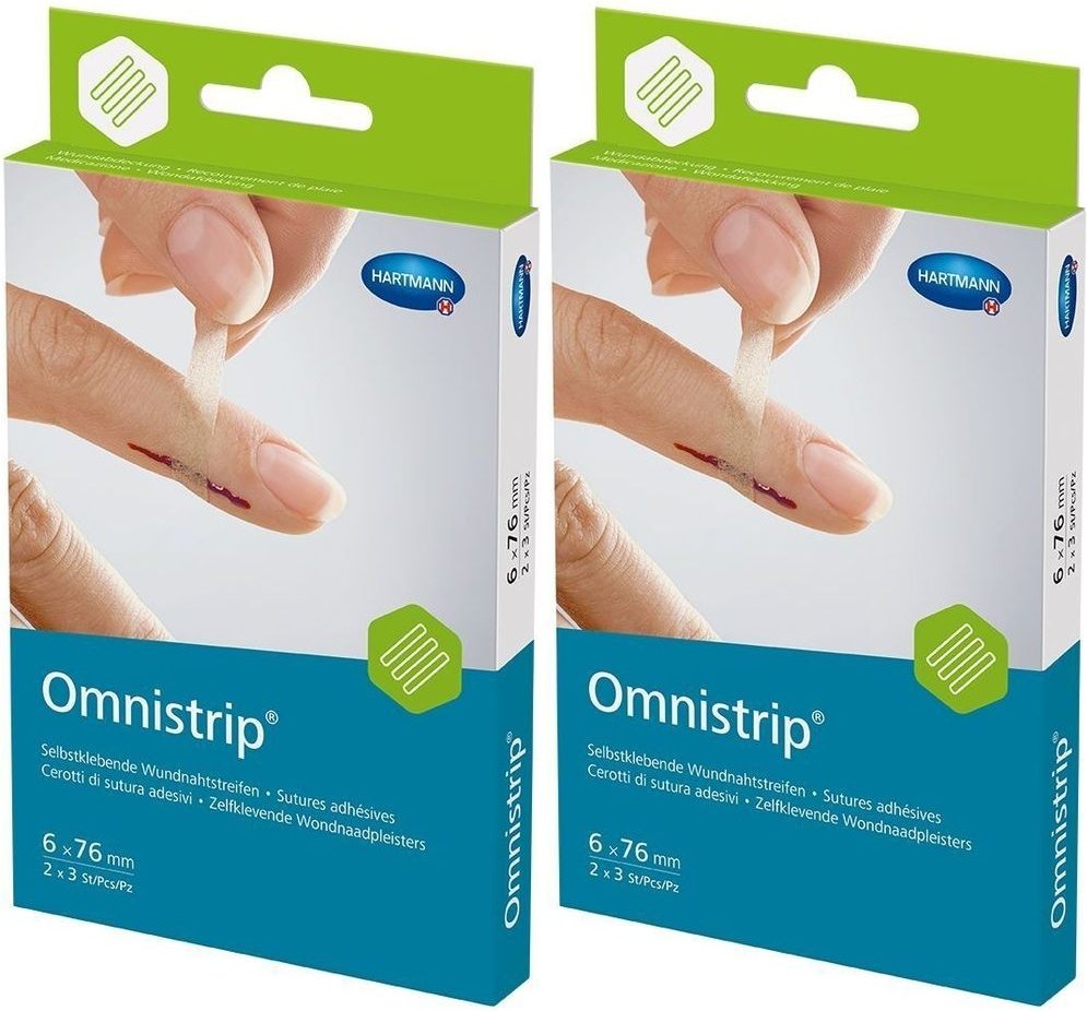 Omnistrip Wundnahtstreifen 6x76 mm 2x 2x2 St Pflaster