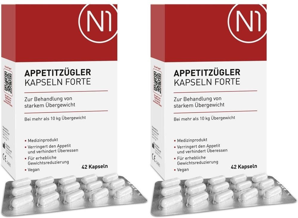 N1 Appetitzügler Kapseln Forte zum Abnehmen x2 2x42 St