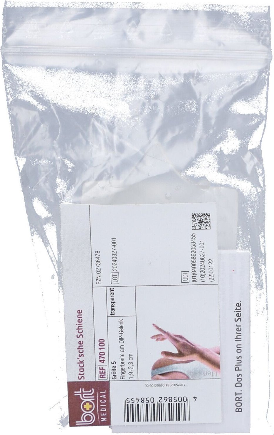 Thumbnail - Bort Stacksche Schiene Gr.5 transparent 1 St Bandage(s)