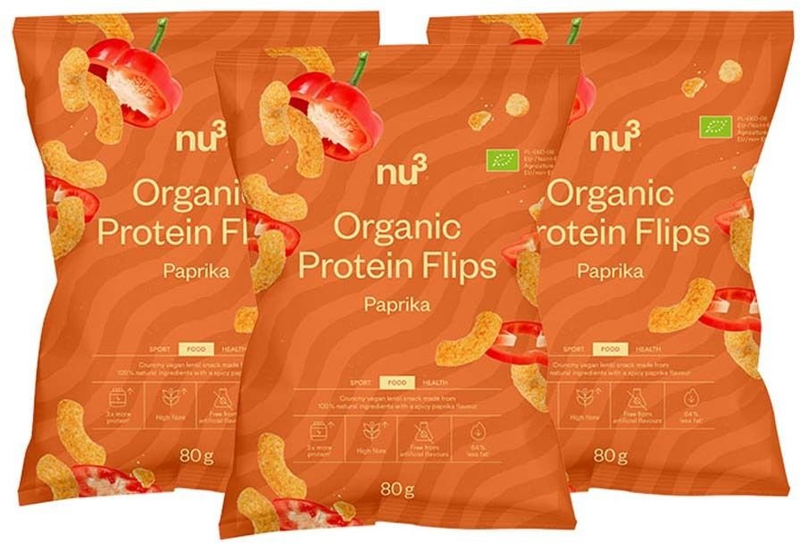nu3 Bio Protein Flips Paprika 3er-Set 3x80 g Sonstige