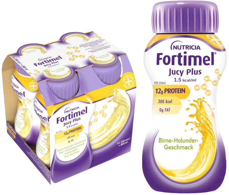 Fortimel Jucy Plus Birne Holunder 32x200 ml Flüssigkeit