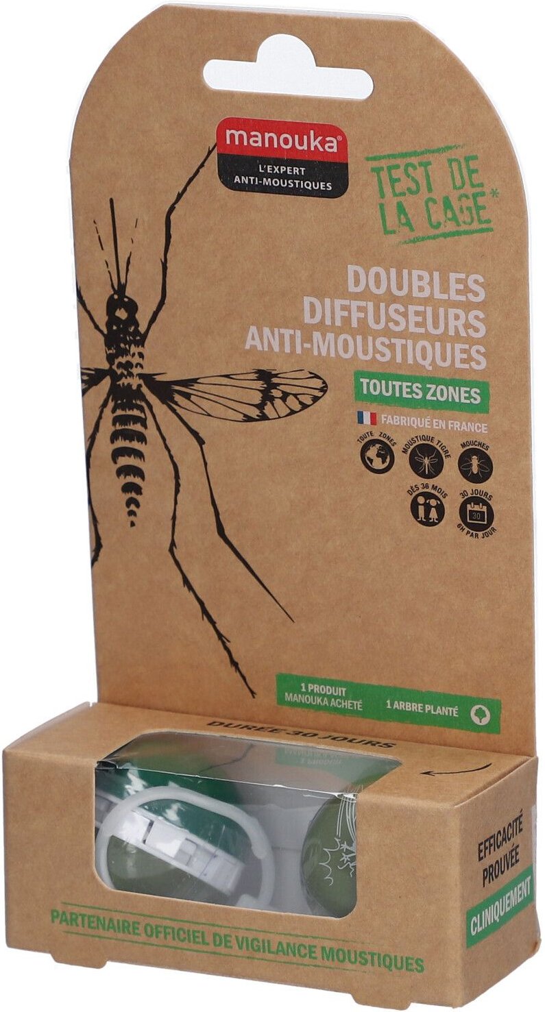 Mückenschutz Double Diffusor grün Manouka 1 St Kugeln