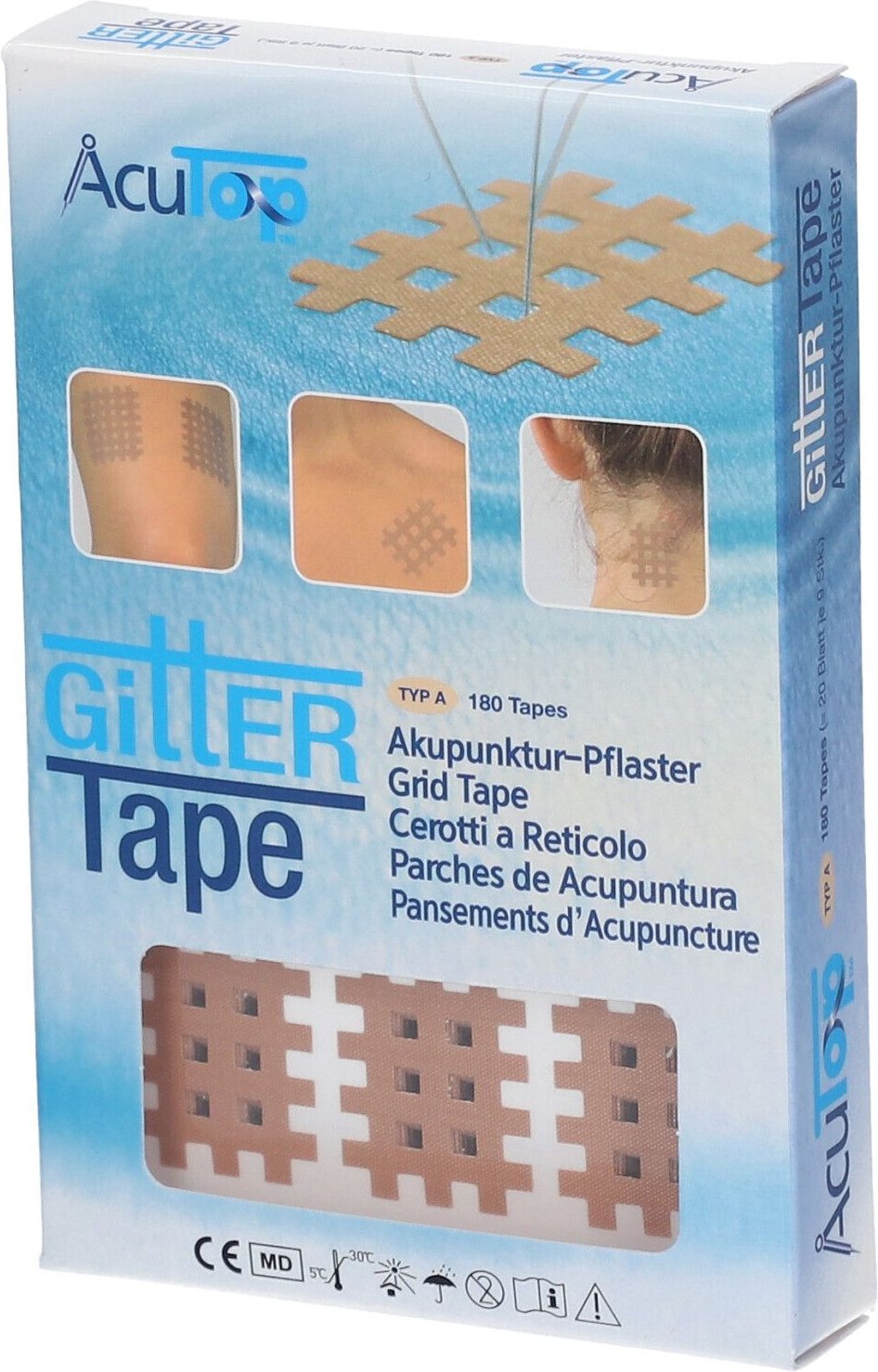 Gitter Tape AcuTop 2x3 cm 20x9 St Pflaster