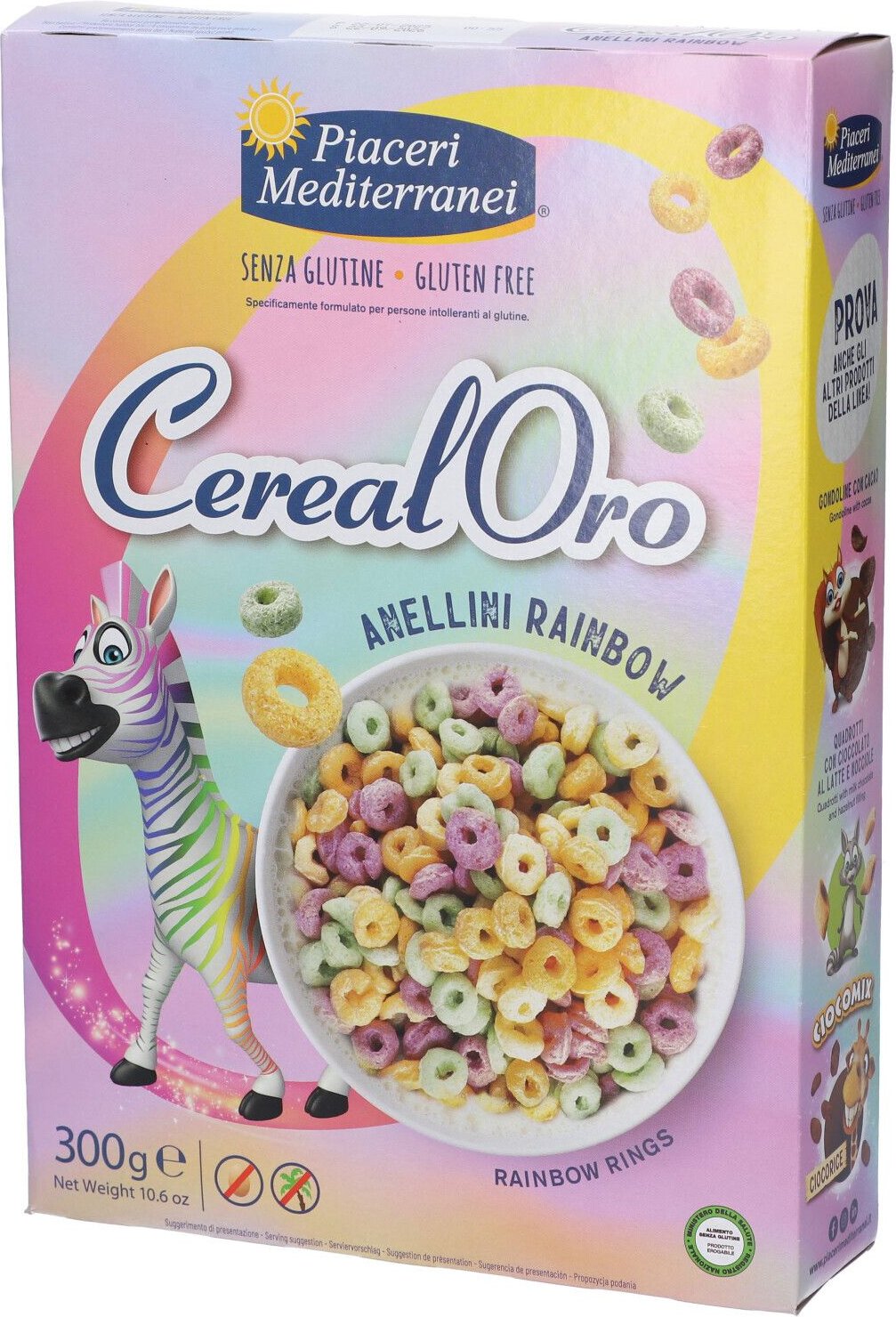 Piaceri Medit Cerealoro Rainb 300 g Bissen