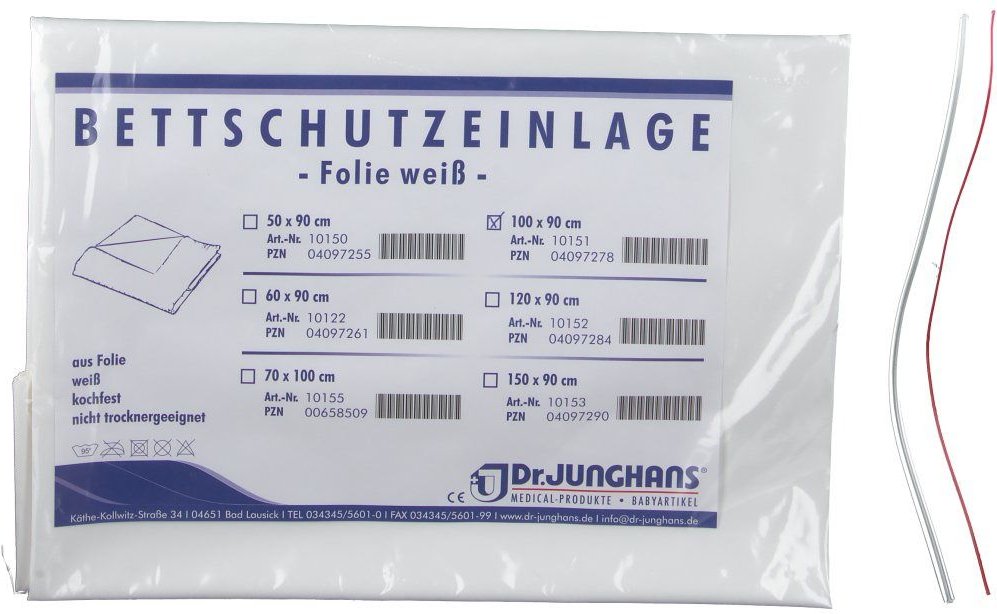 Bettschutzeinlage Folie 90x100 cm weiß 1 St Unterlagen