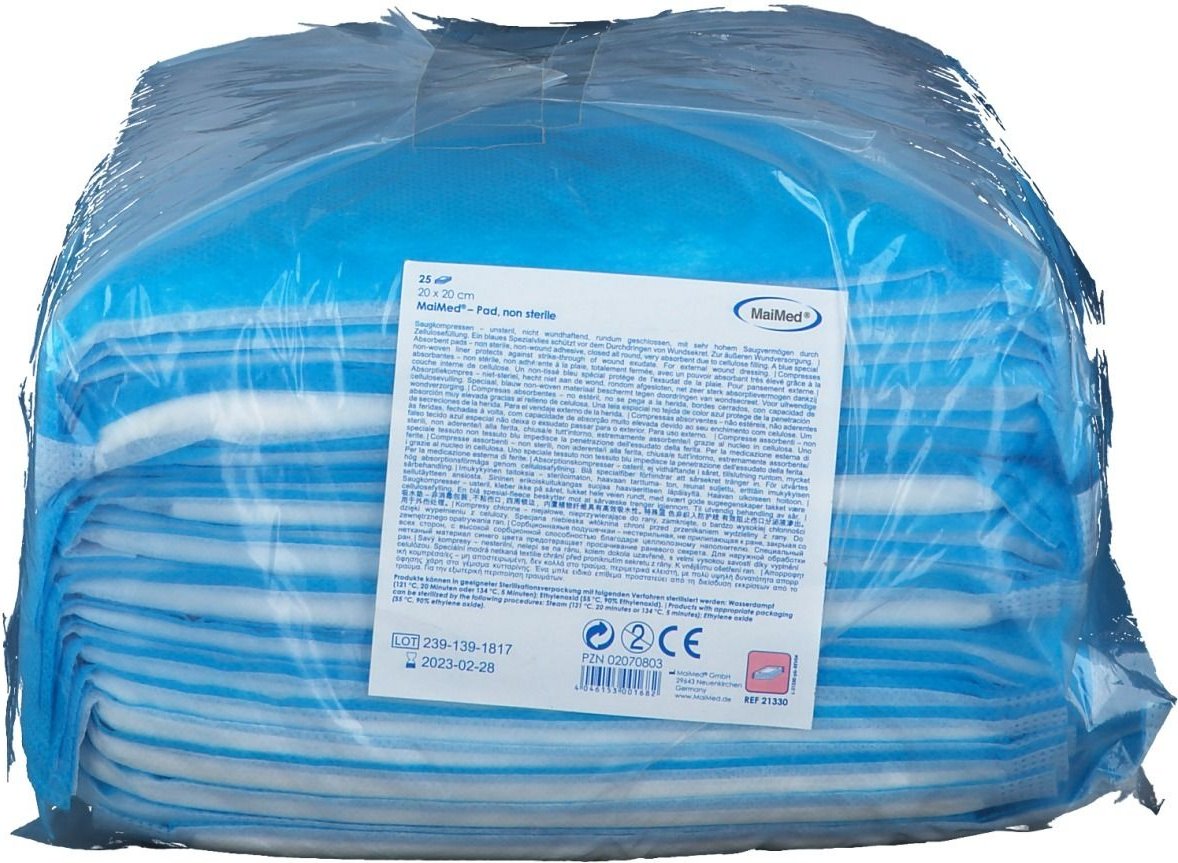 Saugkompressen unsteril 20x20 cm 25 St Kompressen