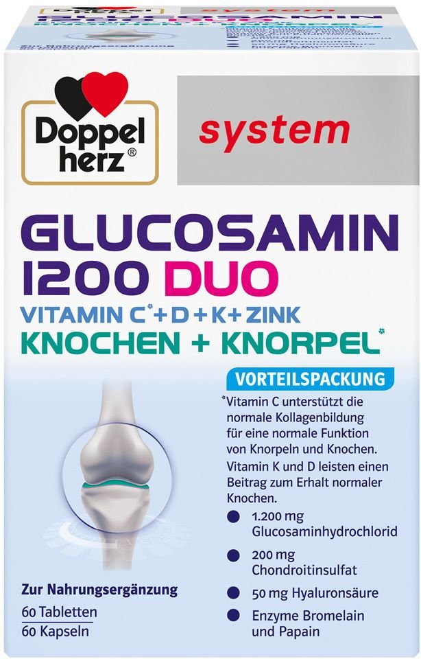 Doppelherz Glucosamin 1200 Duo system Kombipackung 120 St