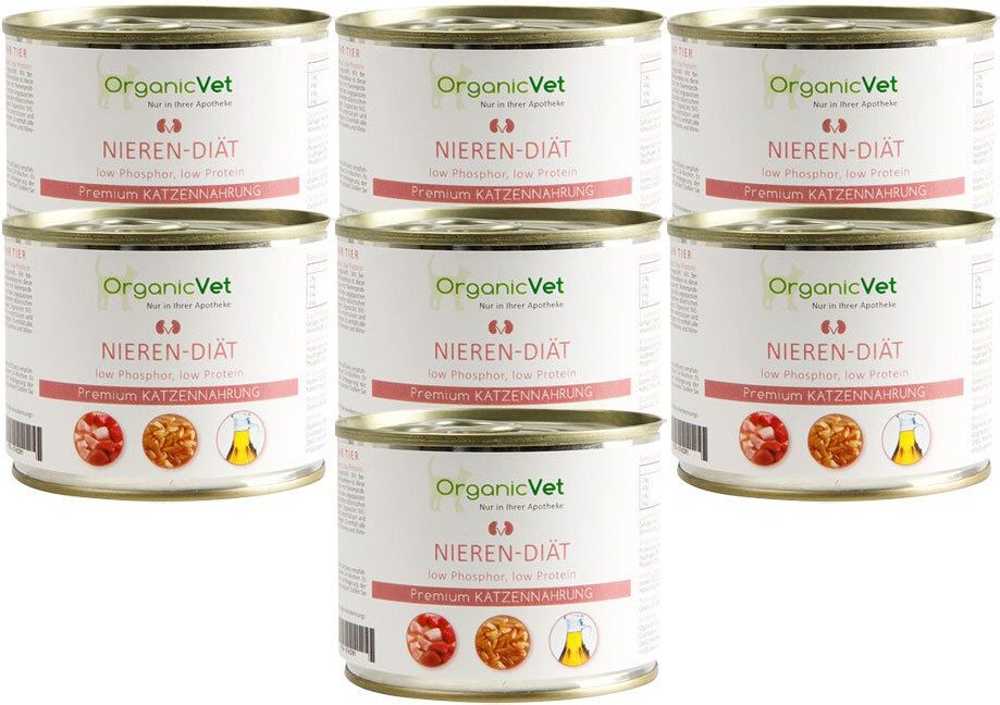OrganicVet Katze Nieren-Diät 7-er Set 7x200 g Futter