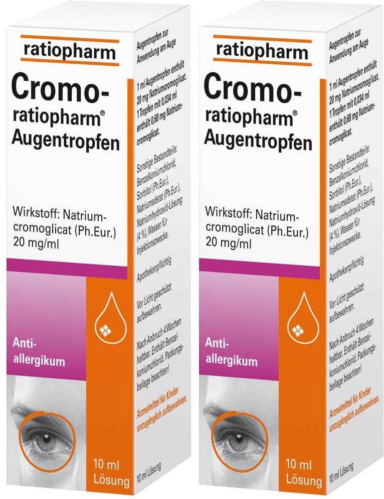 Cromo Ratiopharm Doppelpack 2x10 ml Augentropfen