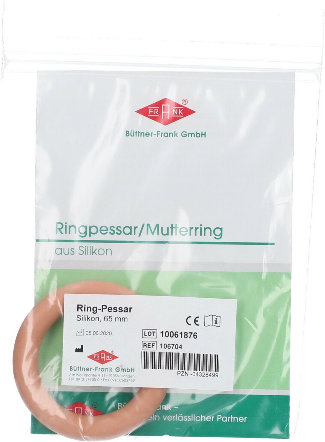 Ringpessar Silikon 65 mm Stahlfeder