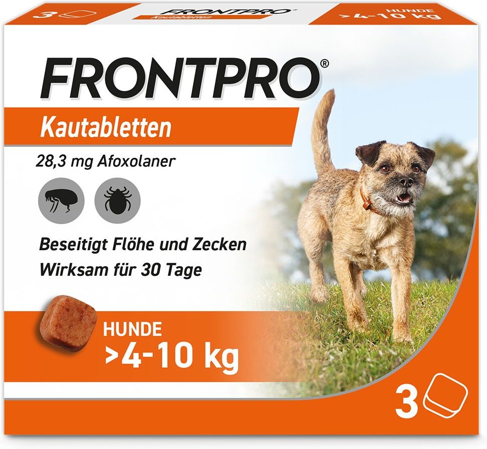 Frontpro 28 mg Kautabletten f.Hunde >4-10 kg 3 St