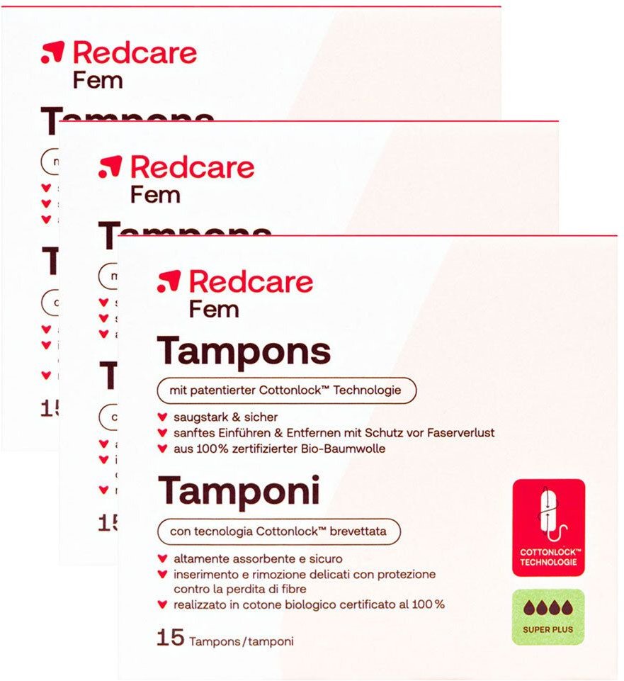 Redcare Tampons Super Plus Dreierpack 3x15 St Tampon