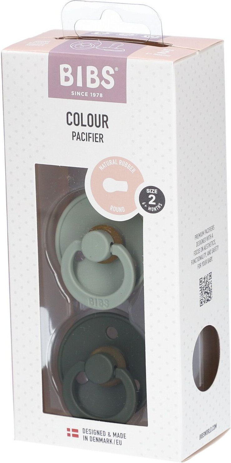 Thumbnail - Bibs Fopspeen Latex Sage - Hunter Green 6-18 Maanden 2 St Sauger