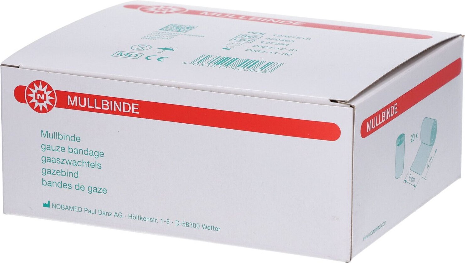 Mullbinden 6 cmx4 m 20 St Binden