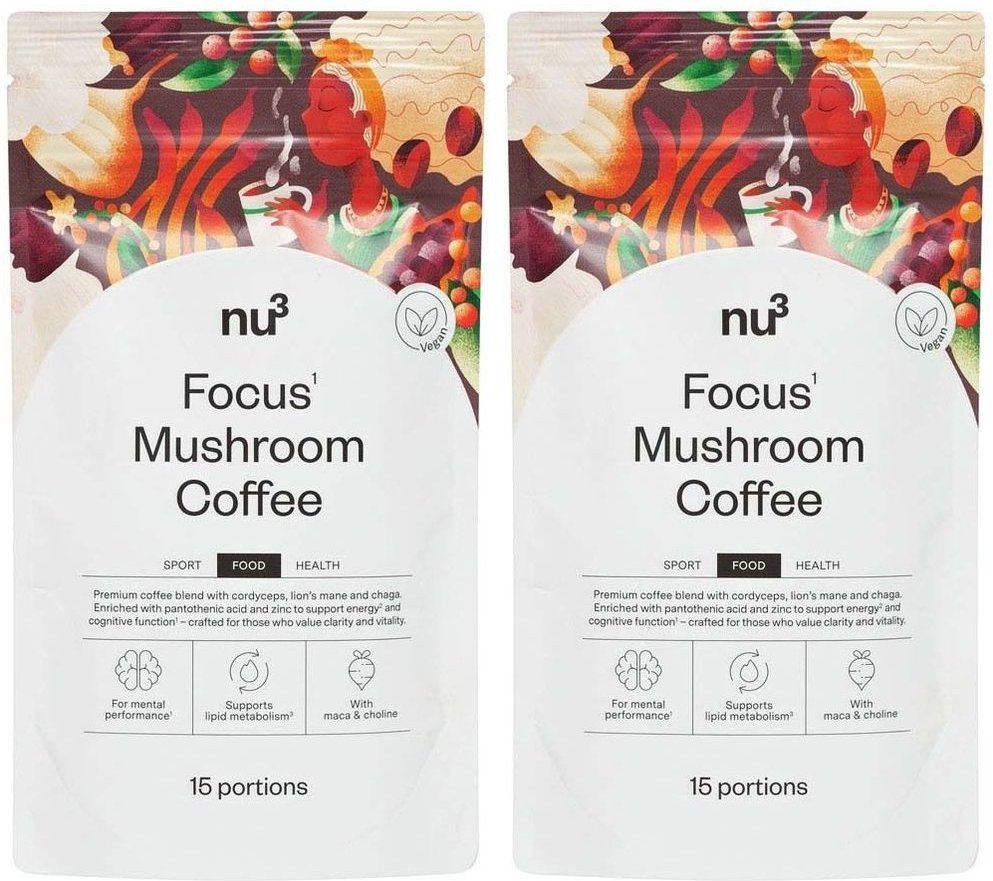 nu3 Focus Mushroom Coffee x2 2x120 g Pulver