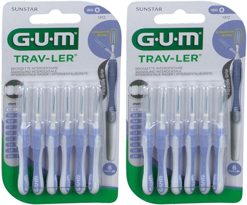 GUM Trav-Ler Hbla Ker0.6In x2 2x6 St Zahnbürste