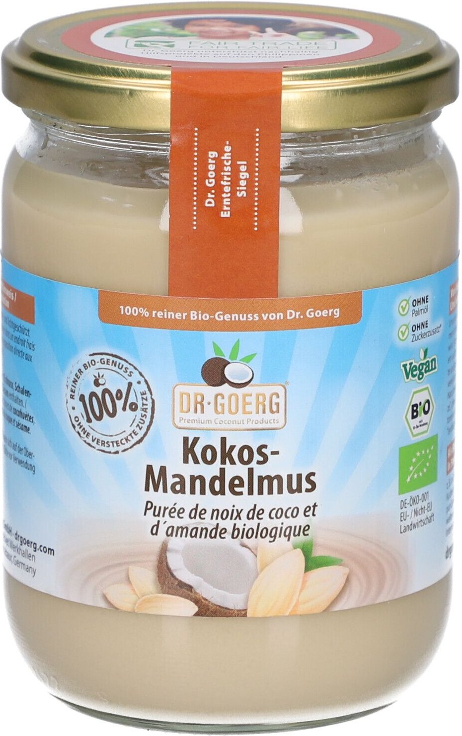 Bio-Kokos-Mandelmus 500 g Creme