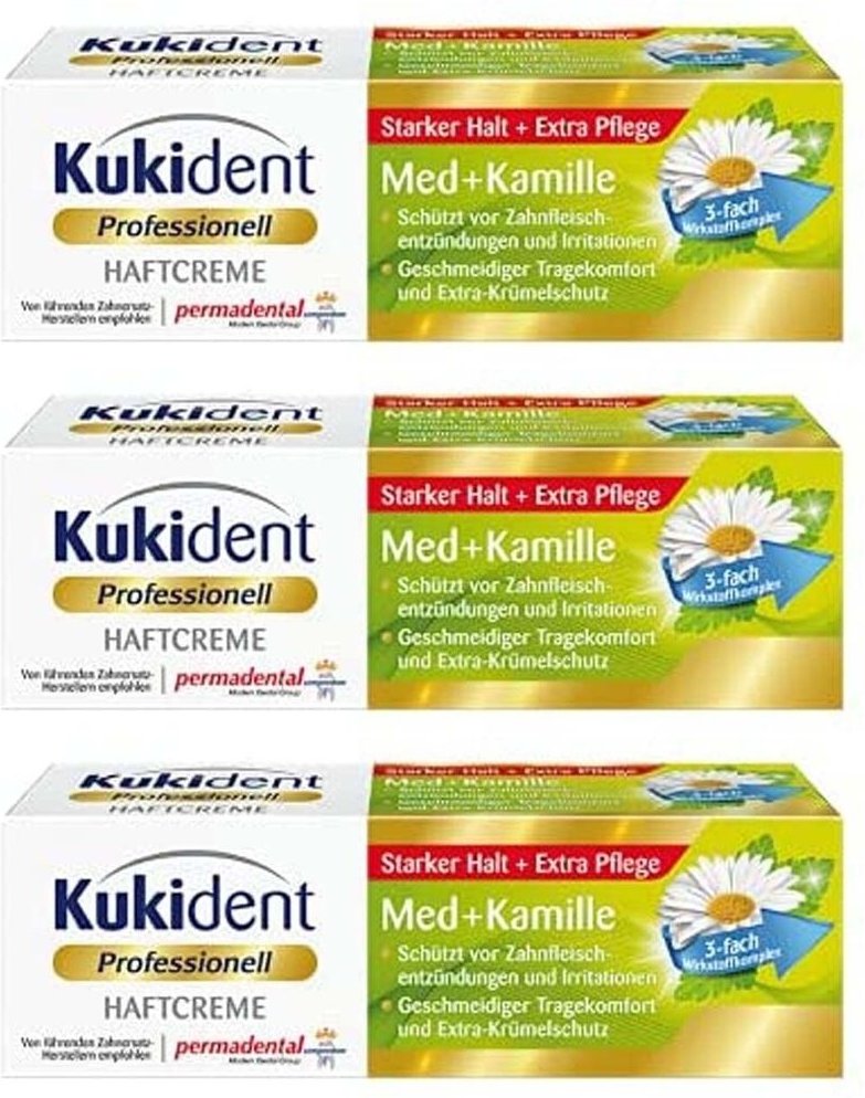 Kukident Haftcreme Med+Kam x3 3x40 g Creme