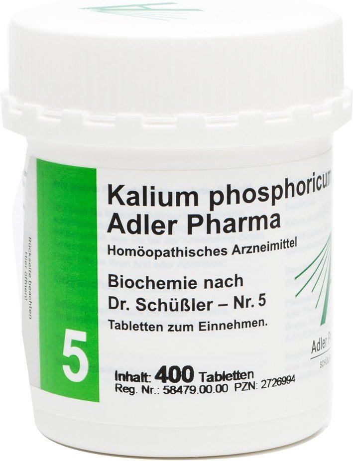 Biochemie Adler 5 Kalium phosphoricum D 6 Tabl. 400 St Tabletten