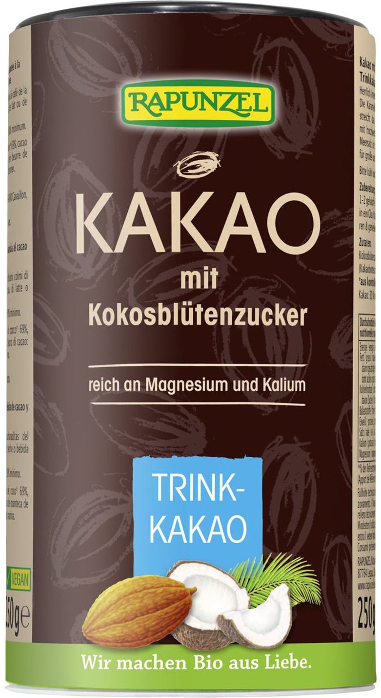 Rapunzel Bio Kakao mit Kokosblütenzucker 250 g Pulver