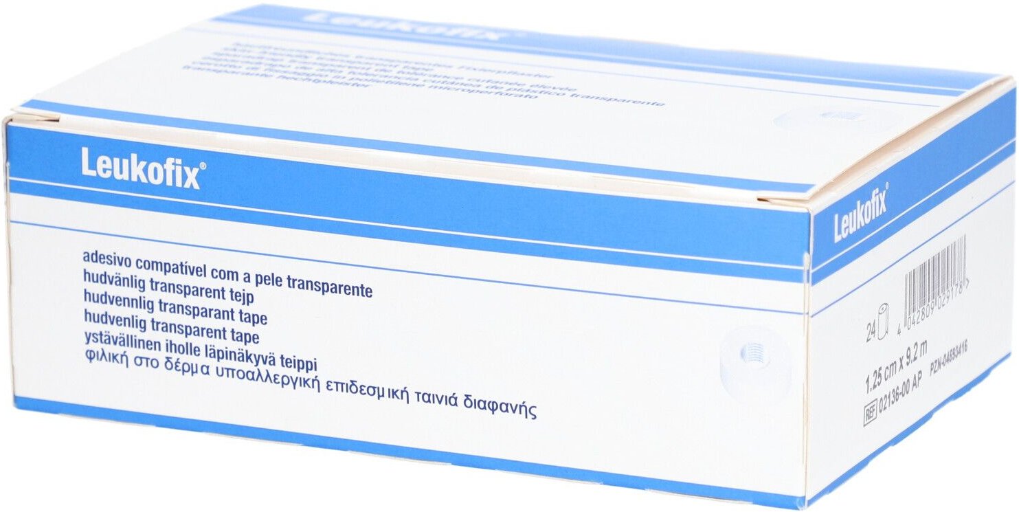 Leukofix Verbandpfl.1,25 cmx9,2 m Polykern 24 St Pflaster