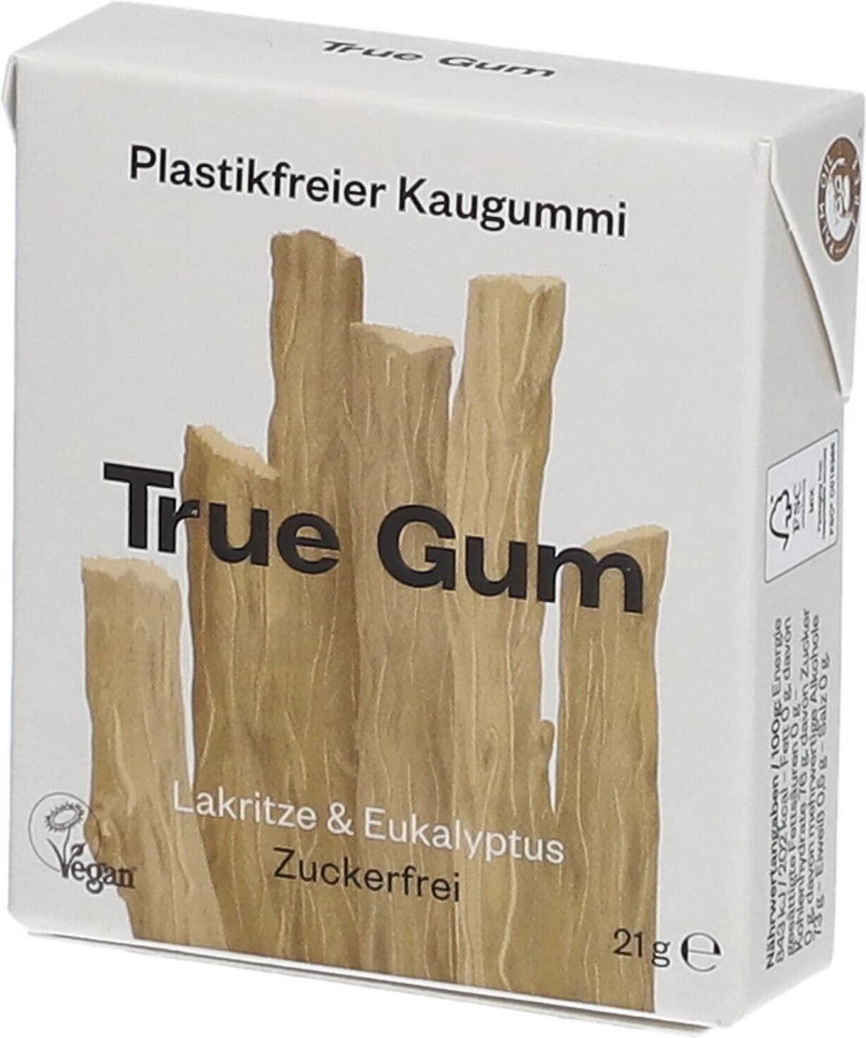 True Gum - Lakritze & Eukalyptus, 21g 21 g Kaugummi