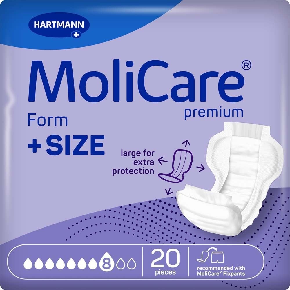 Thumbnail - Molicare Premium Form +Size 8 Tropfen 20 St Binden