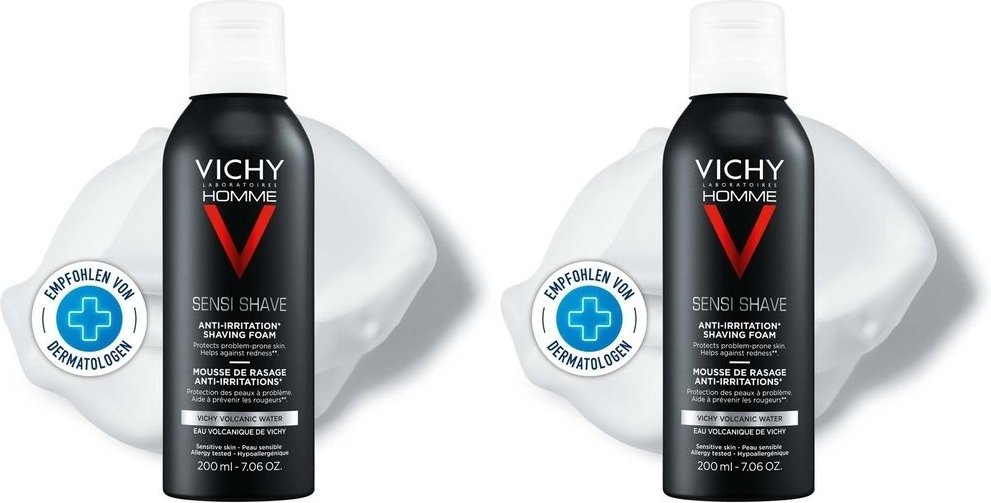 Vichy Homme Rasier AN Haut x2 2x200 ml Schaum