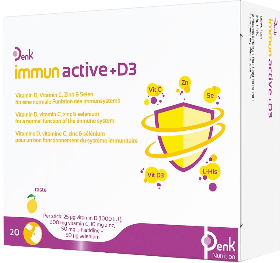 Immun Active+D3 Denk Pulver 20 St