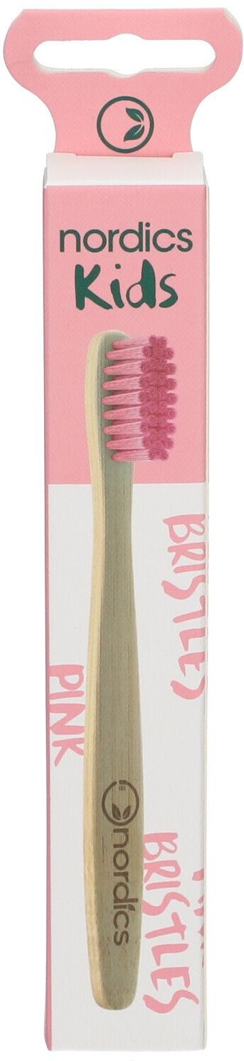 ÖKO Zahnbürste Kids Bambus Borsten pink Nordics 1 St
