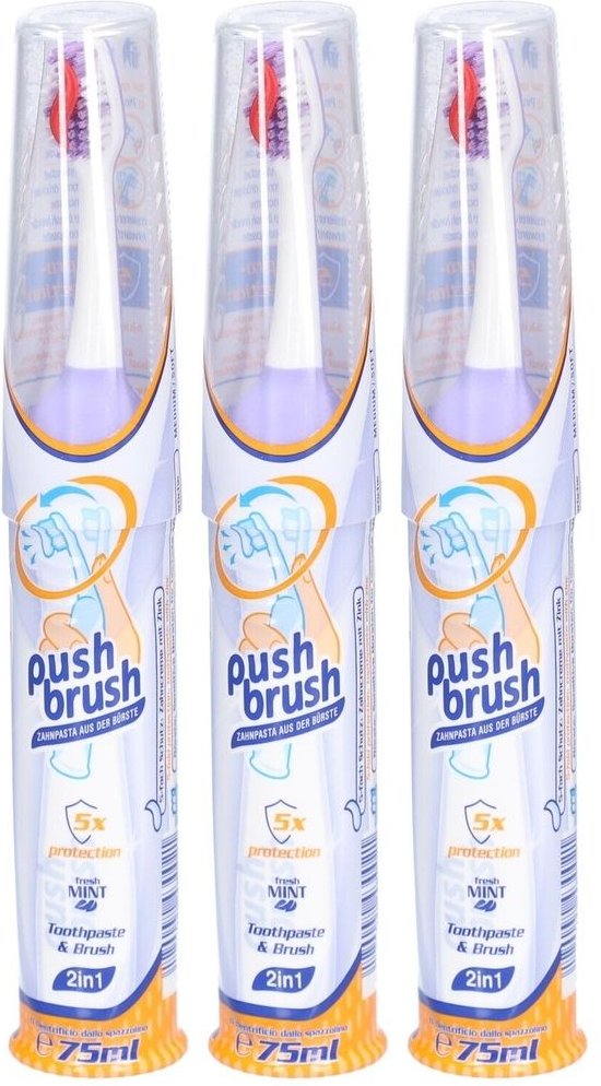 PushBrush 2-in-1 Zahnbürste x3 3x1 St