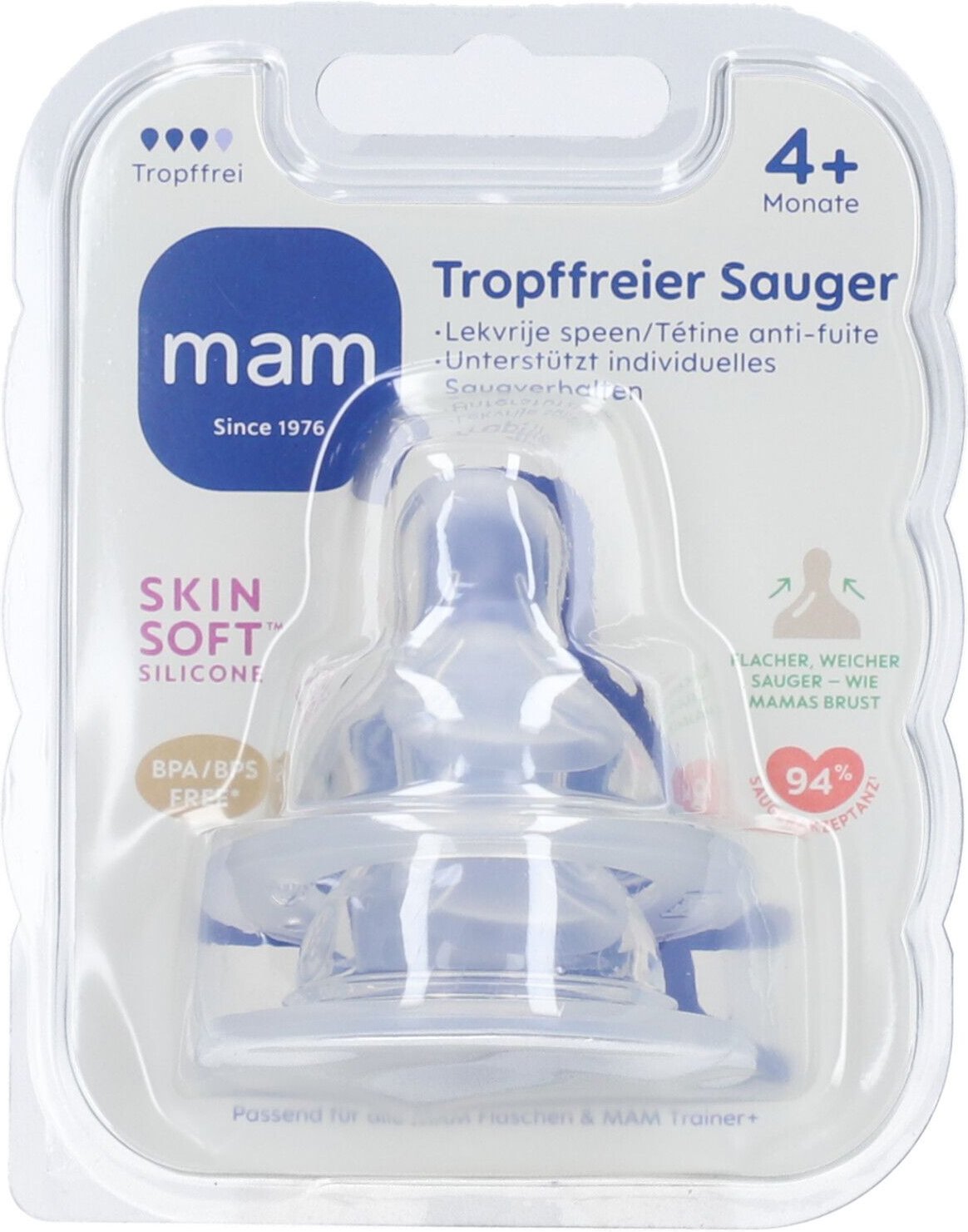 MAM Speen Lekvrije 4 Maanden+ 2 St Sauger