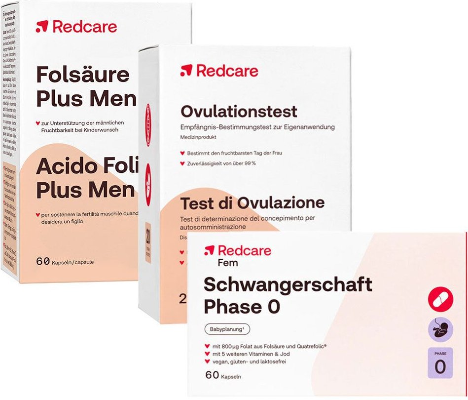 Redcare Ovulationstest, Schwangerschaft Phase 0 & Foläure for Men 1 St Test