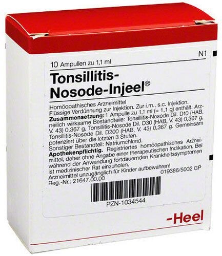 Tonsillitis Nosode Injeel Ampullen 10 St