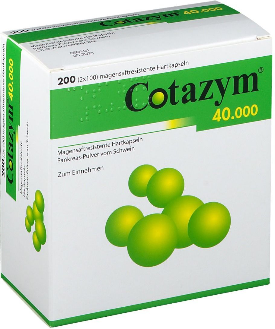 Cotazym 40.000 Pellets magensaftresistente Kapseln 200 St magensaftresistent