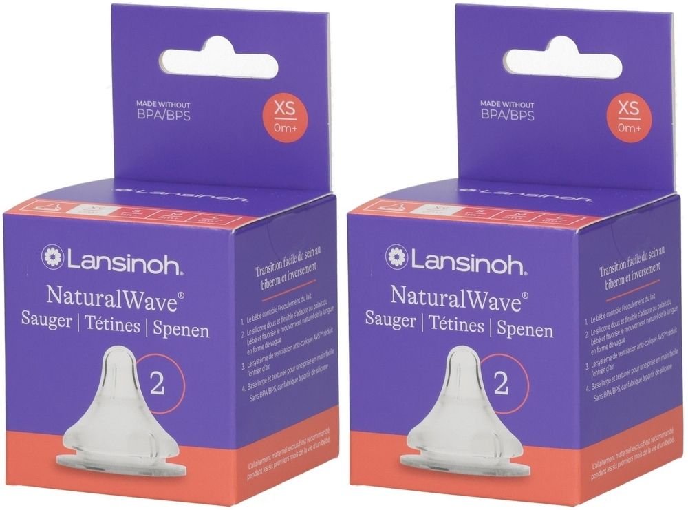 Lansinoh NaturalWave Sauger XS 2x 2x2 St