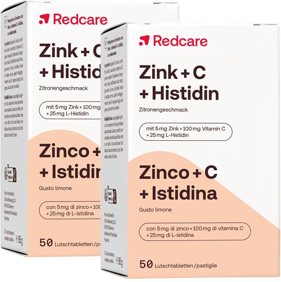 Thumbnail - 2er Set Zink+ C+Histidin RedCare 2x50 St Schmelztabletten