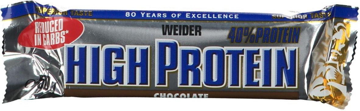 Weider 40 % High Protein Low Carb, Schokolade, Riegel 50 g