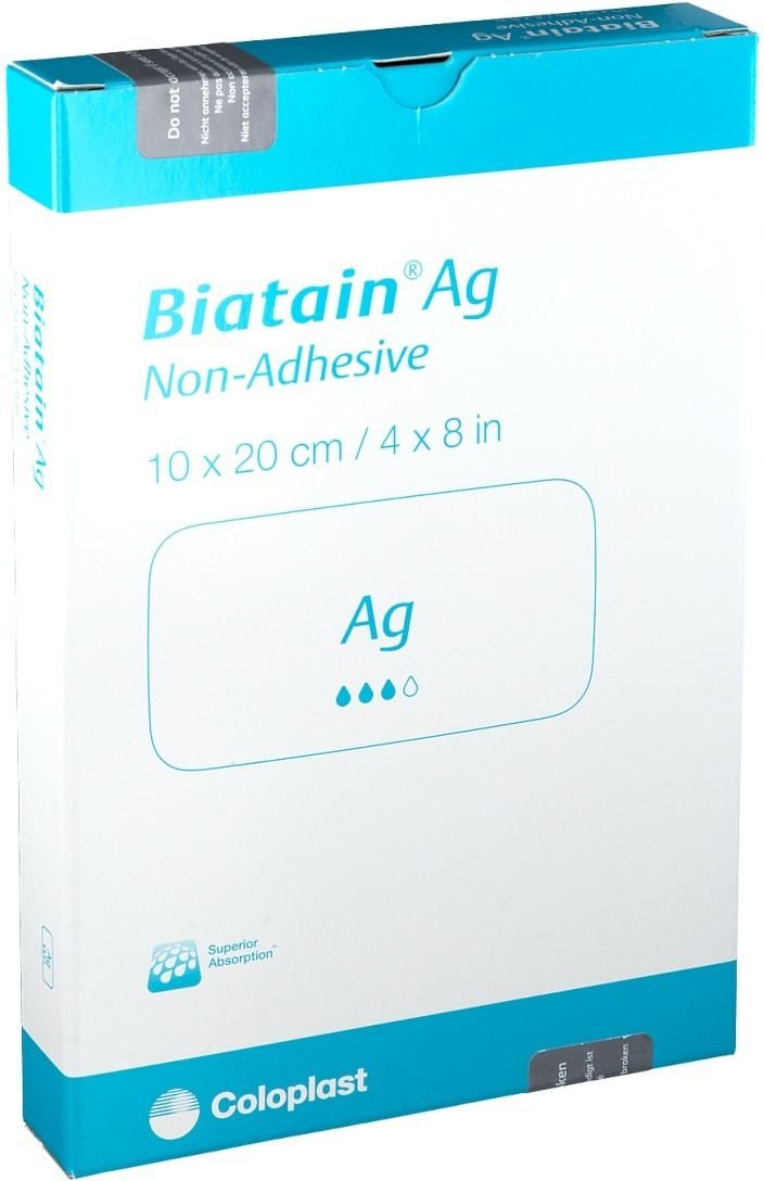 Biatain Ag Schaumverband 10x20 cm nicht haftend 5 St Verband