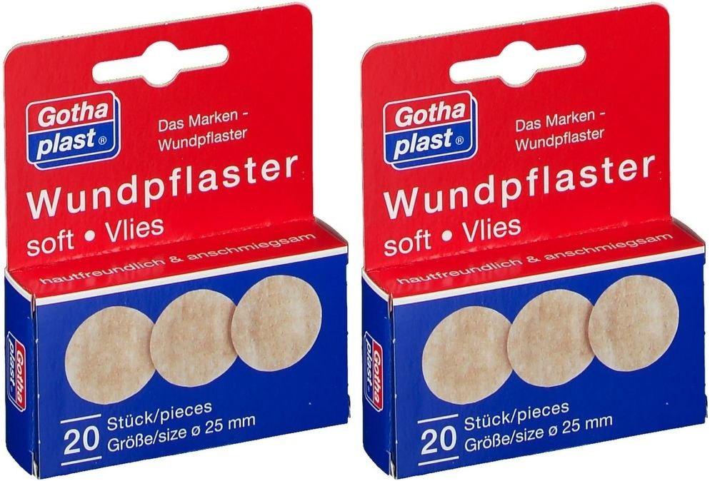 Gothaplast Wundpfl.soft Vlies 2,5 cm 2x 2x20 St Pflaster