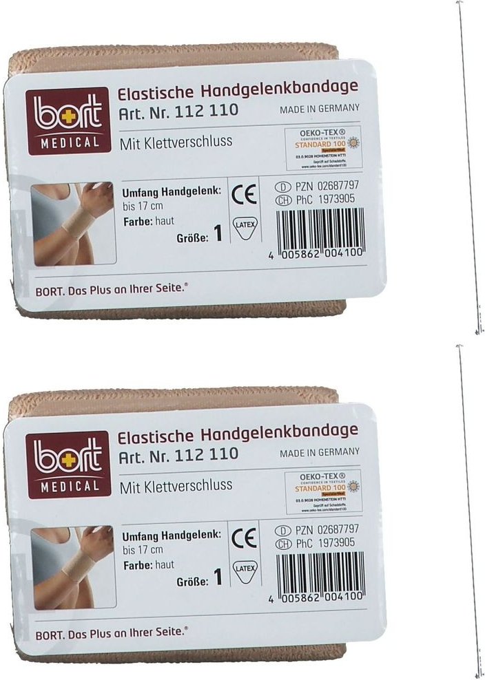 Bort Handg Klett GR1 Haut x2 2x1 St Bandage(s)