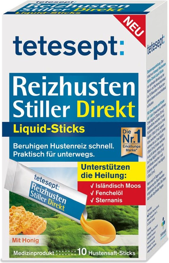 Tetesept Reizhusten Stiller Direkt Liquid Sticks