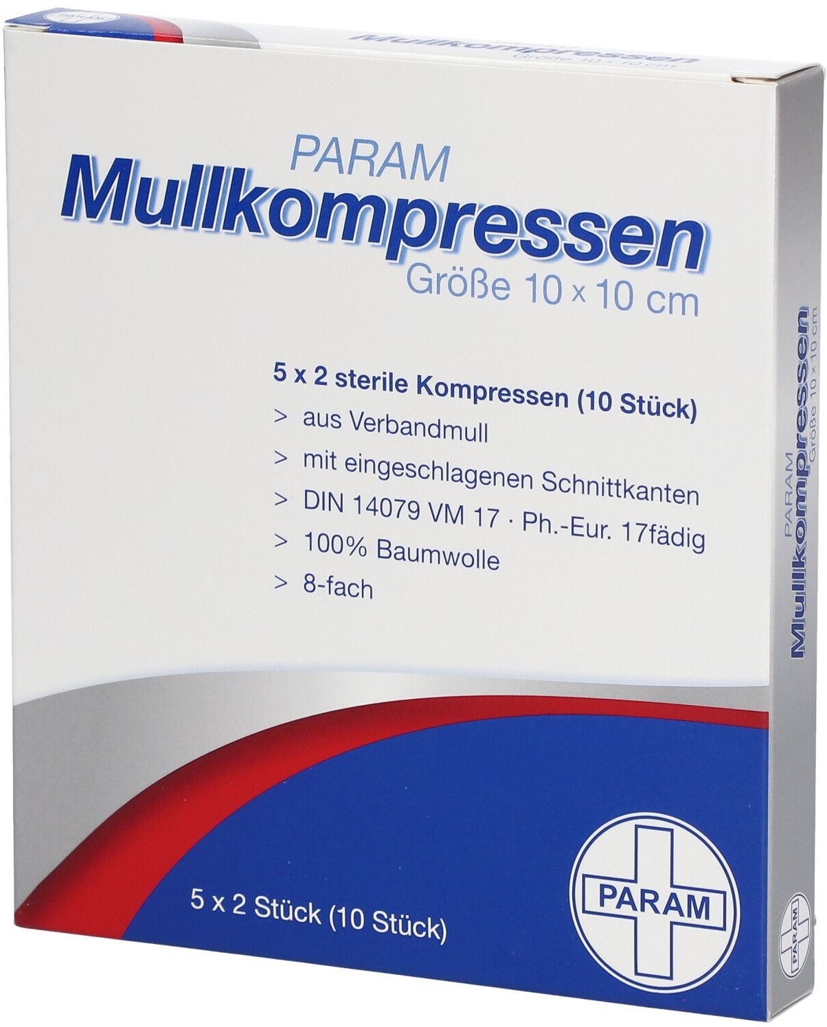 Mullkompressen 10x10 cm 8-fach steril