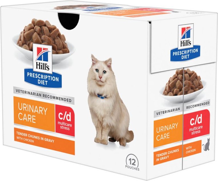 Hills C/D Feline Kat Prescription Diet Stress Kip 12x85 g Beutel