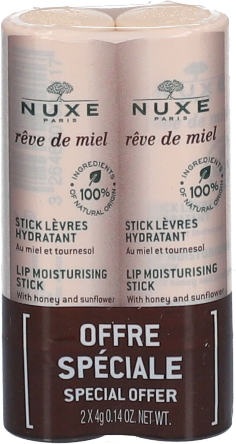 Nuxe feuchtigkeitsspendender Lippenpflegestift NF 2x4 g Stifte