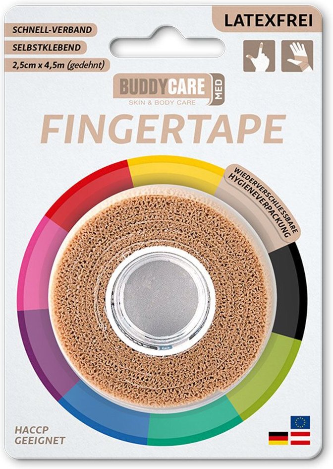 Fingertape latexfrei Buddycare MED hautfarben 1 St Verband
