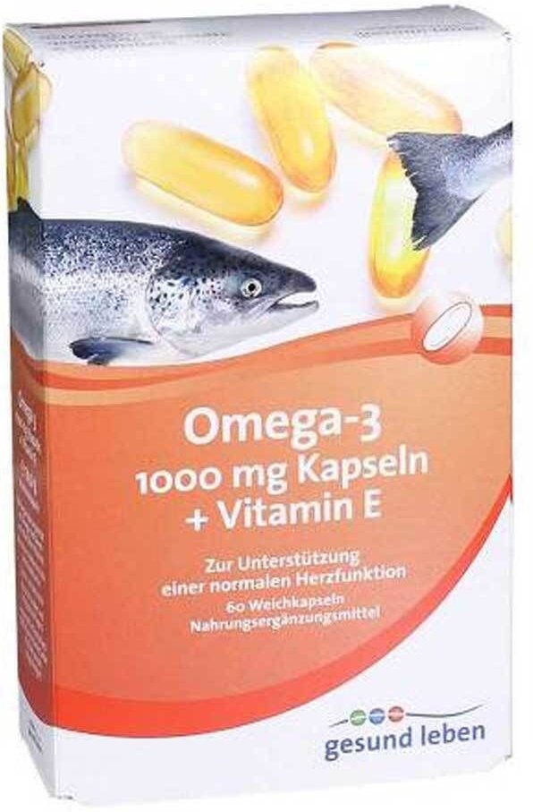 Gesund Leben Omega-3 1.000 mg Kapseln+Vitamin E 60 St Kapseln