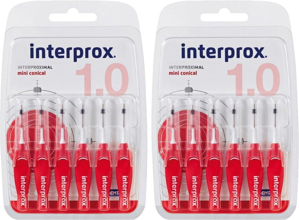INTERPROx REG Minicon ROT x2 2x6 St Zahnbürste