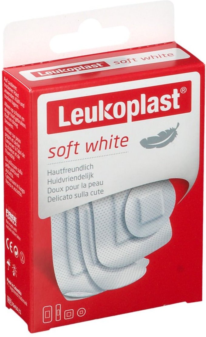 Leukoplast soft white Str.19x72/D.25/38x72/38x38mm 30 St Pflaster